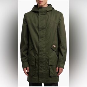 Hunter Olive Green Waterproof Hooded Raincoat XL